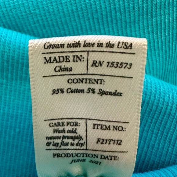 Wildflowers Back to School Recess Rib Tank Top Blue Ruffle Sleeve Rainbow 14 - Picture 7 of 7